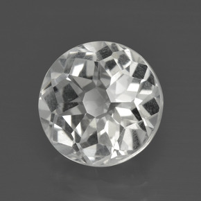 Quarzo Bianco naturale da 5.11 ct, Taglio rotondo, VS
