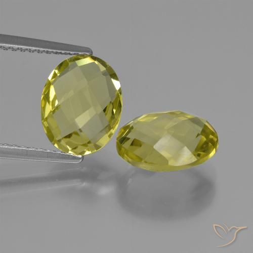 4.70ctw Naturale Giallo Ananas Quarzo, Ovale, VVS-VS