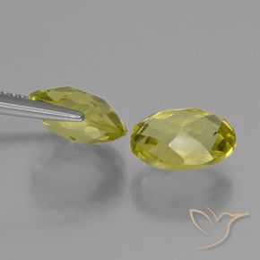Gemme di Quarzo Giallo Ananas naturale da 4.70 ct, Ovale, VVS-VS