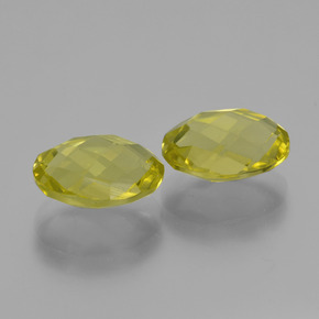Quarzo naturale giallo da 4,54 ct, taglio ovale, VVS-VS