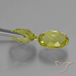 Gemme di Quarzo Giallo chiaro naturale da 4.52 ct, Taglio ovale, VVS-VS