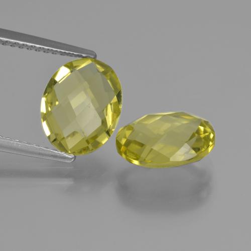 Quarzo naturale giallo da 4,16 ct, taglio ovale, VVS-VS