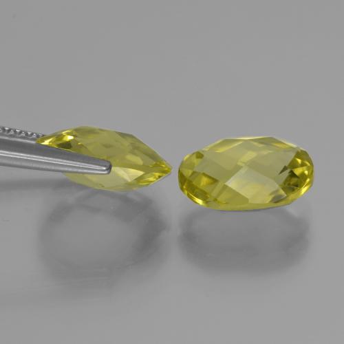 Quarzo naturale giallo da 4,16 ct, taglio ovale, VVS-VS