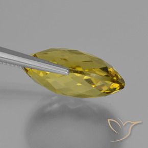 Quarzo Giallo intenso naturale da 16.80 ct, Ovale, VVS-VS