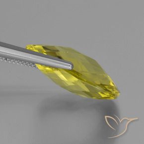 Quarzo Giallo chiaro naturale da 14.90 ct, Cuscino, VVS