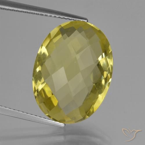 14.16ct Naturale Giallo chiaro Quarzo, Ovale, VS