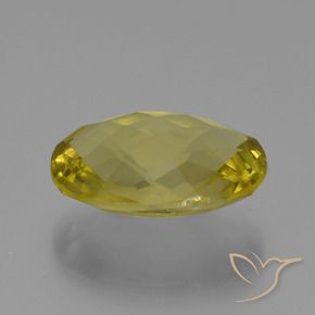 Quarzo Giallo Ananas naturale da 15.00 ct, Ovale, VVS-VS