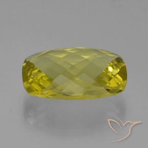 Quarzo Giallo chiaro naturale da 14.01 ct, Cuscino, VVS