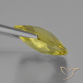 Quarzo Giallo chiaro naturale da 15.22 ct, Cuscino, VVS