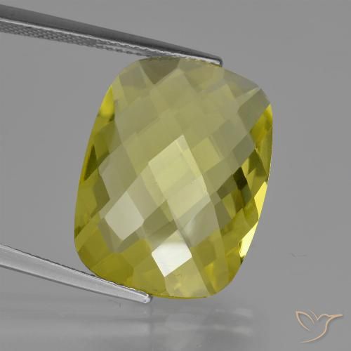 14.69ct Naturale Giallo Ananas Quarzo, Cuscino, VVS