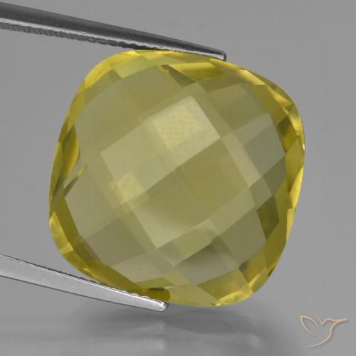 25.83ct Naturale Giallo Ananas Quarzo, Cuscino, VVS