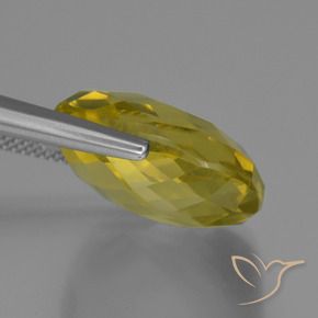 Quarzo Giallo chiaro naturale da 24.24 ct, Cuscino, VVS