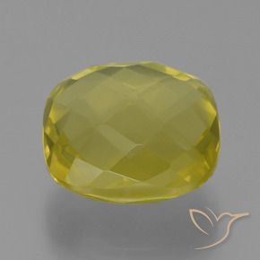 Quarzo Giallo medio-chiaro naturale da 26.94 ct, Cuscino, VVS