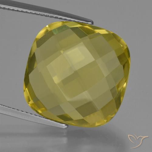 27.30ct Naturale Giallo chiaro Quarzo, Cuscino, VVS