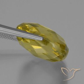 Quarzo Giallo chiaro naturale da 27.43 ct, Cuscino, VVS