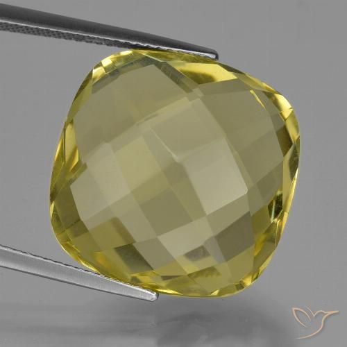 25.97ct Naturale Giallo Ananas Quarzo, Cuscino, VVS