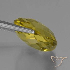 Quarzo Giallo medio-chiaro naturale da 26.11 ct, Cuscino, VVS-VS