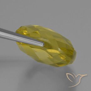 Quarzo Giallo medio-chiaro naturale da 27.80 ct, Cuscino, VVS-VS