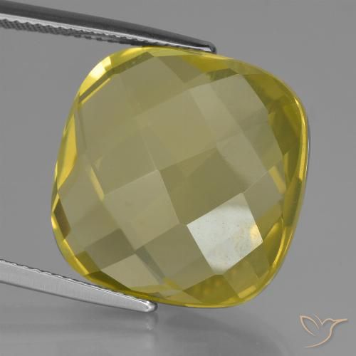 27.04ct Naturale Giallo chiaro Quarzo, Cuscino, VVS