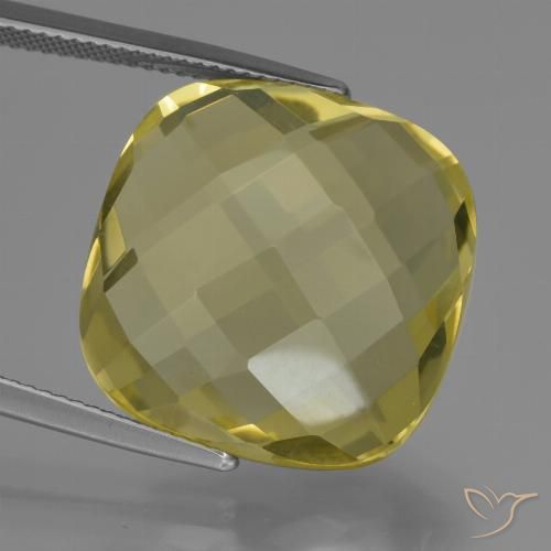 26.72ct Naturale Giallo chiaro Quarzo, Cuscino, VVS