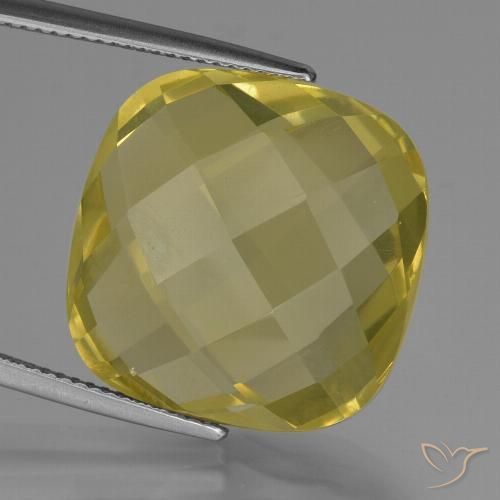 26.79ct Naturale Giallo Ananas Quarzo, Cuscino, VVS-VS