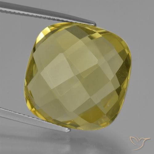26.16ct Naturale Giallo Ananas Quarzo, Cuscino, VVS