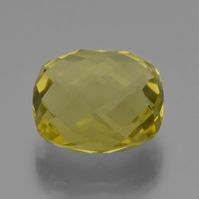 Quarzo naturale giallo da 24,91 ct, taglio a cuscino, VVS-VS