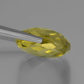 Quarzo naturale giallo da 24,91 ct, taglio a cuscino, VVS-VS