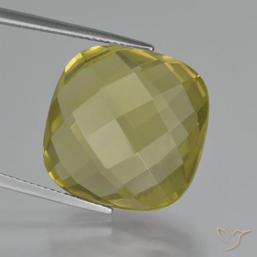 27.36ct Naturale Giallo Ananas Quarzo, Cuscino, VVS-VS