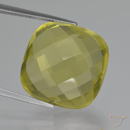 28.86ct Naturale Giallo Ananas Quarzo, Cuscino, VVS-VS