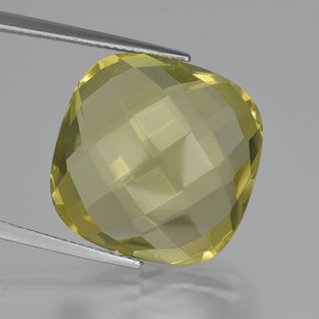 Quarzo Giallo limone naturale da 26.29 ct, Taglio a cuscino, VVS