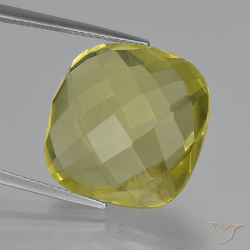 26.64ct Naturale Giallo Ananas Quarzo, Cuscino, VVS-VS