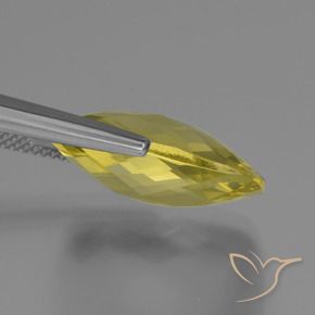 Quarzo Giallo chiaro naturale da 14.69 ct, Cuscino, VVS