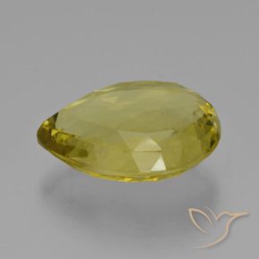 Quarzo Giallo Ananas naturale da 30.31 ct, Forma a pera, VVS