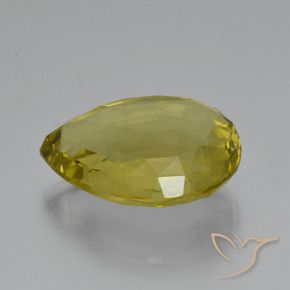 Quarzo Giallo Ananas naturale da 30.43 ct, Forma a pera, VVS