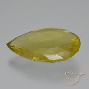 Quarzo Giallo chiaro naturale da 55.06 ct, Forma a pera, VVS-VS