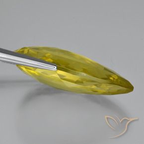 Quarzo Giallo Ananas naturale da 54.86 ct, Forma a pera, VVS-VS