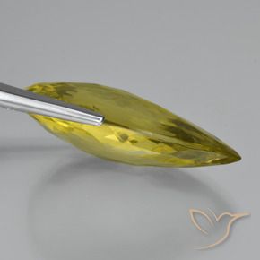 Quarzo Giallo Ananas naturale da 48.88 ct, Forma a pera, VVS-VS