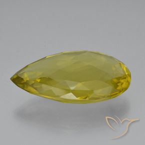 Quarzo Giallo Ananas naturale da 51.54 ct, Forma a pera, VVS-VS