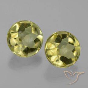 Gemme di Quarzo Giallo medio naturale da 7.73 ct, Rotondo, Trasparente