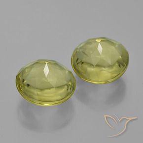 Gemme di Quarzo Giallo medio naturale da 7.73 ct, Rotondo, Trasparente