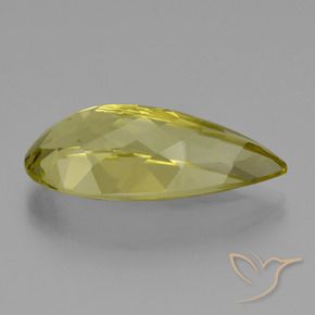 Quarzo Giallo chiaro naturale da 17.30 ct, Forma a pera, VVS-VS