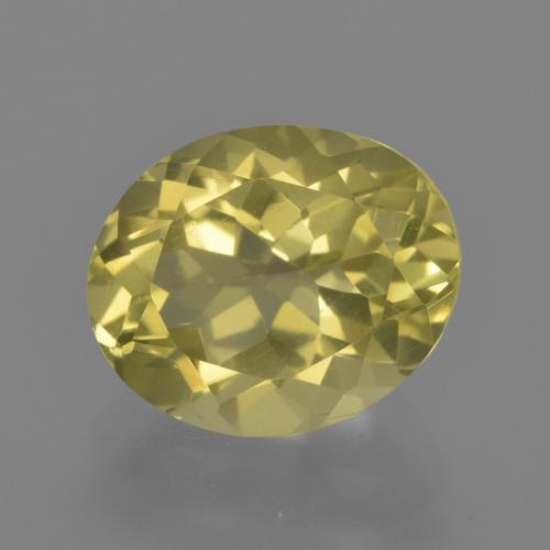 Quarzo naturale giallo da 3,51 ct, taglio ovale, VS