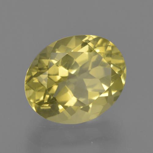 Quarzo naturale giallo da 3,51 ct, taglio ovale, VS