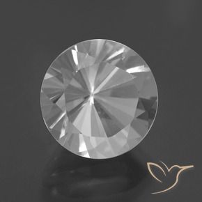 Quarzo Bianco naturale da 7.37 ct, Rotondo, VVS-VS