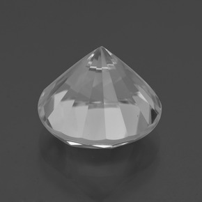 Quarzo naturale bianco da 6,13 ct, taglio rotondo, VVS
