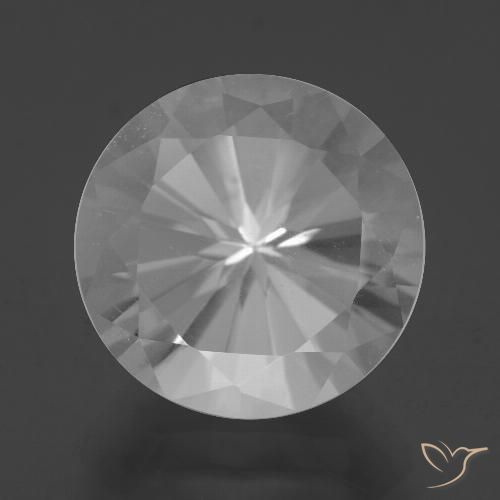7.59ct Naturale Bianco Quarzo, Rotondo, VVS-VS