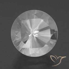 Quarzo Bianco naturale da 7.59 ct, Rotondo, VVS-VS