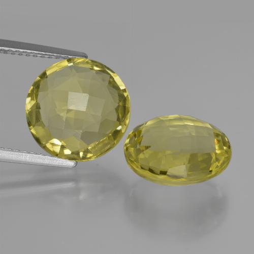 Gemme di Quarzo Giallo Ananas naturale da 10.20 ct, Taglio rotondo, VS
