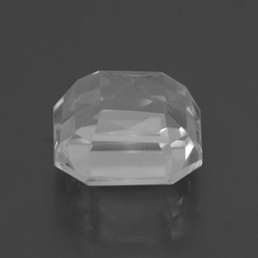 Quarzo naturale bianco da 6,78 ct, taglio smeraldo, VVS